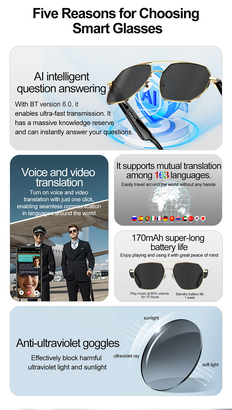 W100C translator smart glasses ,W100C smart glasses ,W100C smart sunglasses ,W100C AI smart glasses ,W100C Smart glasses AI ,AI smart glasses with translator , AI language translator sunglasses ,W100C sunglasses ,IXIU smart glasses ,Translator smart glasses ,Music smart glasses ,AI glasses ,intelligent glasses ,Smart eye-glasses ,real-time translations glasses ,Translated glasses ,Translation glasses